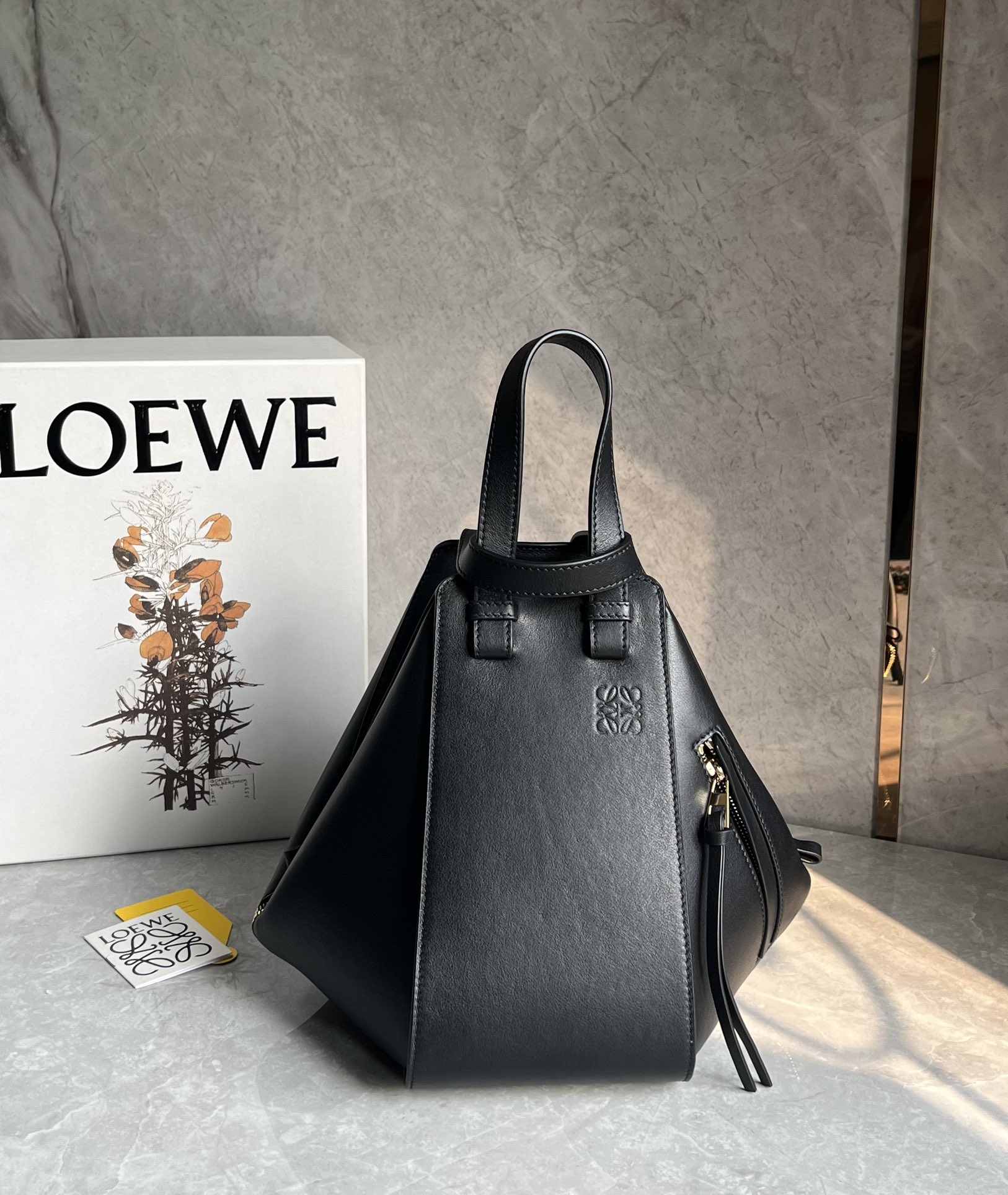 Loewe Small Hammock Bag in Classic Calfskin Black